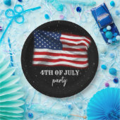 スターストライプズ愛国的アメリカ国旗7月4日 ペーパープレート (パーティー)