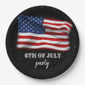 スターストライプズ愛国的アメリカ国旗7月4日 ペーパープレート (正面)