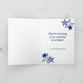 スターストライプズ愛国的7月タイポグラフィ4日 シーズンカード (内部)