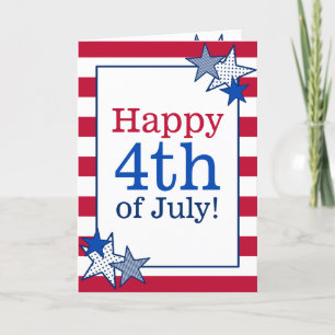 スターストライプズ愛国的7月タイポグラフィ4日 シーズンカード