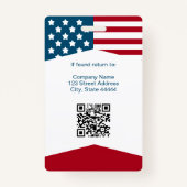 スターストライプズ赤白青スタッフフォト バッジ (裏面)