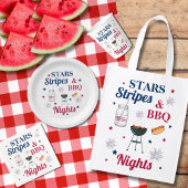 スターストライプズ&バーベキューナイト – 愛国的パーティー ペーパープレート