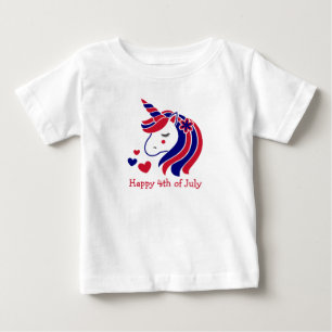 スターストライプズ&ユニコーン魔法 ベビーTシャツ