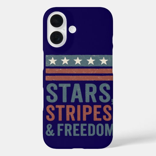 スターストライプズ&自由iPhoneケース愛国的USA Case-Mate iPhoneケース (裏面)