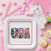 スターストライプズ、花火:アメリカのフルグローリー ペーパープレート (パーティー)