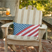 スターストライプズUSAアメリ素朴カ州旗名前をカスタムする アウトドアクッション (椅子)