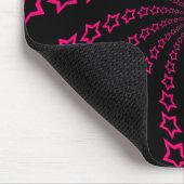 スタースパイラル：ピンク&ブラック：カスタムマウスパッド マウスパッド (コーナー)