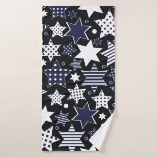 スタースパットをスタイル化したシームレスなパターン背景 バスタオル