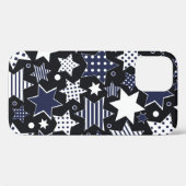 スタースパットをスタイル化したシームレスなパターン背景 Case-Mate iPhoneケース (裏面 (横))