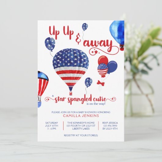 スタースパングルかわいこちゃんアップと赤遠くにちゃんシャワー 招待状 (スタンド正面)