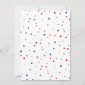 スタースパングルかわいこちゃんアップと赤遠くにちゃんシャワー 招待状 (裏面)