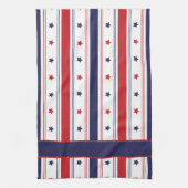 スタースパングルシェフカスタム:赤、白、青のエプロン キッチンタオル (縦)