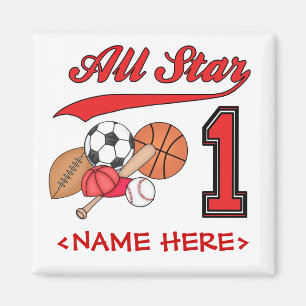 スタースポーツ1歳の誕生日 マグネット