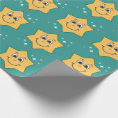 スタースマイリーハッピーレトロ漫画 ラッピングペーパー (角)