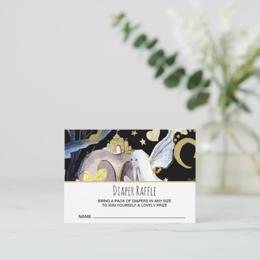 *~*スターズおとぎ話のベビーシャワーおむつのラッフル エンクロージャーカード (スタンド正面)