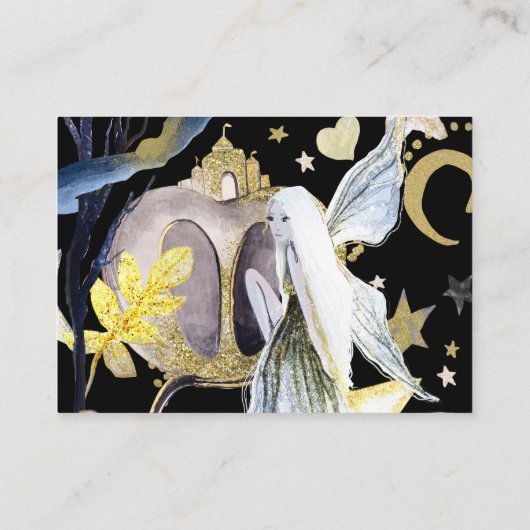 *~*スターズおとぎ話のベビーシャワーおむつのラッフル エンクロージャーカード (裏面)