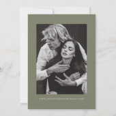 スターズお洒落セージグリーン日付を保存 セーブザデート (裏面)