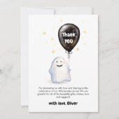 スターズお洒落リトルブバルーンベビーシャワー サンキューカード (正面)