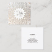 スターズお洒落ロータスマンダラフラワーヨガ先生 スクエア名刺 (正面/裏面)