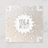 スターズお洒落ロータスマンダラフラワーヨガ先生 スクエア名刺 (正面)