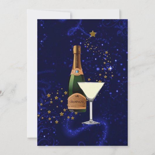 スターズきらめくニューイヤーイブパーティの招待状 招待状 (裏面)