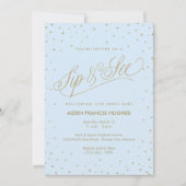 スターズきらめくブルーボーイベビーsipと参照 招待状 (正面)