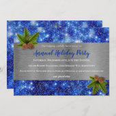 スターズきらめくホリデーパーティー招待状 招待状 (正面/裏面)