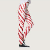 スターズと雪片のあるキャンディーケイン レギンス (右)