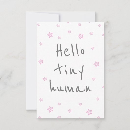 スターズのかわいい歓迎ベビー/誕生おめでとう カード (正面)