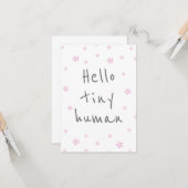 スターズのかわいい歓迎ベビー/誕生おめでとう カード (正面/裏面インサイチュ)
