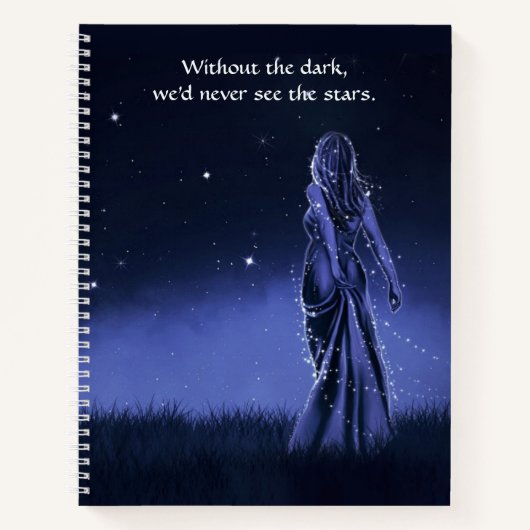 スターズアットナイト感動的&スピリチュアル引用文 ノートブック (正面)