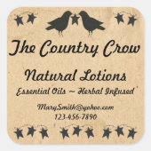 スターズアンドカラスカスタムステッカー スクエアシール (正面)