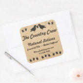 スターズアンドカラスカスタムステッカー スクエアシール (封筒)