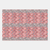 スターズアンドシルバーストライプグリッター独立記念日 ラッピングペーパーシート (正面2)