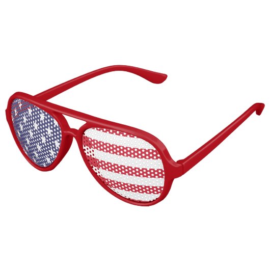 スターズアンドストライプアメリカ合衆国国旗 アビエーターサングラス (アングル)