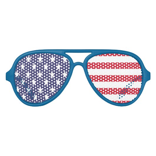 スターズアンドストライプアメリカ合衆国国旗 アビエーターサングラス (正面)