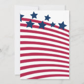 スターズアンドストライプアメリカ国旗のメモリアルデーBBQ 招待状 (裏面)