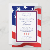 スターズアンドストライプアメリカ国旗の招待状 招待状 (正面)