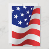 スターズアンドストライプアメリカ国旗の招待状 招待状 (裏面)