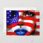 スターズアンドストライプガールズポートレートはがき ポストカード (正面/裏面)