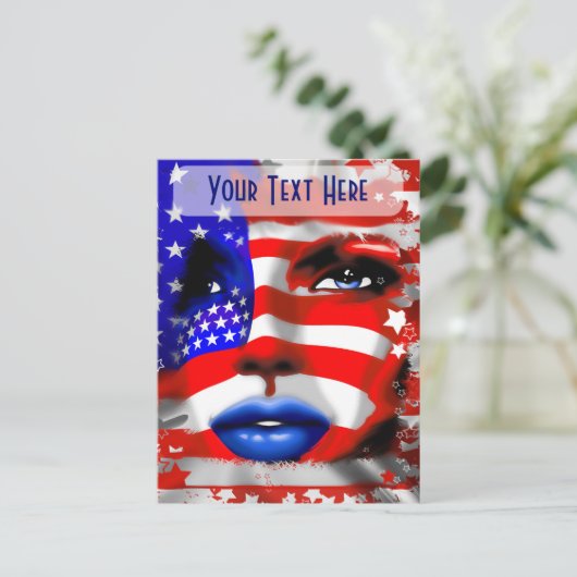 スターズアンドストライプガールズポートレートベルトバックル シーズンポストカード (スタンド正面)