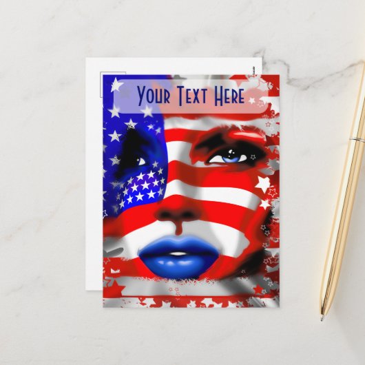 スターズアンドストライプガールズポートレートベルトバックル シーズンポストカード (正面/裏面インサイチュ)