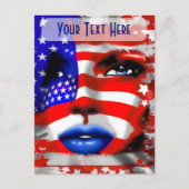 スターズアンドストライプガールズポートレートベルトバックル シーズンポストカード (正面)