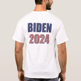 スターズアンドストライプズタイポグラフィバイデン氏2024 Tシャツ