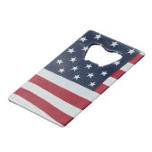 スターズアンドストライプズボトルオープナー クレジットカード栓抜き (正面アングル)