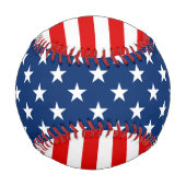 スターズアンドストライプズ愛国カスタム 野球ボール (正面)