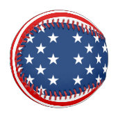 スターズアンドストライプズ愛国カスタム 野球ボール (正面左)