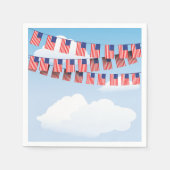 スターズアンドストライプバンティング紙ナプキンス スタンダードカクテルナプキン (正面)