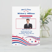 スターズアンドストライプフォトファンレイザー招待状 招待状 (スタンド正面)