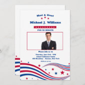 スターズアンドストライプフォトファンレイザー招待状 招待状 (正面/裏面)